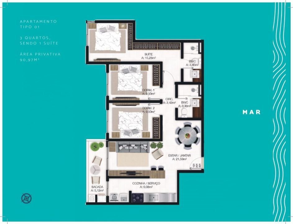 Villa del Mar – Apartamentos á venda em Imbituba