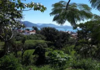 Vista panorâmica da natureza e mar ao fundo — Loteamento Jardim Panorâmico
