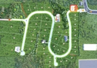 Mapa ilustrativo do loteamento com os lotes numerados — Condomínio Pôr do Sol