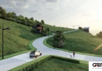 Ruas arborizadas e pavimentadas do condomínio — Condomínio Pôr do Sol